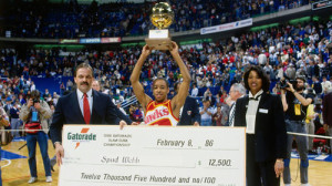 Feb. 8, 1986 - Spud Webb wins the 1986 NBA Slam Dunk Competition
