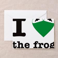 love the frog Greeting Card for