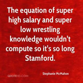 Stephanie McMahon - The equation of super high salary and super low ...