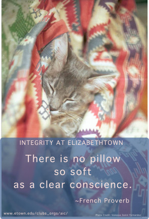 There is no pillow so soft as a clear conscience