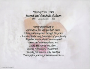 Details about 25th 50th Wedding Anniversary Gift,Personali zed POEM!!