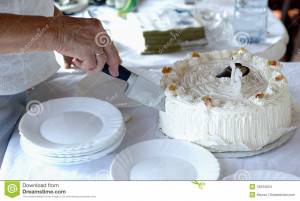 Girl Cutting Birthday Cake