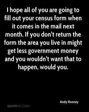 hope all of you are going to fill out your census form when it comes ...