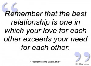 remember that the best relationship is one