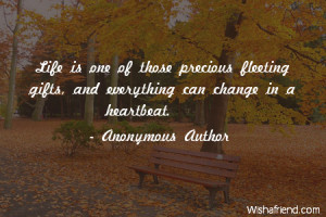 In A Heartbeat Quotes Can change in a heartbeat.