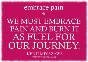 We Must Embrace Pain And Burn It As Fuel For Our Journey