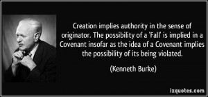... insofar as the idea of a Covenant implies the possibility of its being