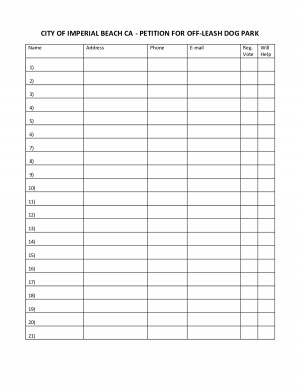 petition template printable