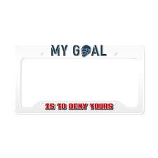 My Goal, Lacrosse Goalie License Plate Holder for