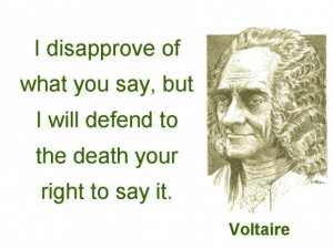 Free speech quotes voltaire