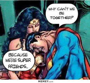 funny superman wonder woman friends