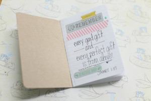 ... , & Bella Blvd to create this small notebook full of Bible verses
