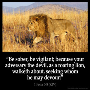 Peter 5:8 Inspirational Image