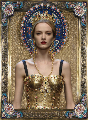 Dolce&Gabbana Fall Winter 2014 filigree corset