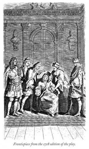 Frontispiece from the 1718 edition of the play.