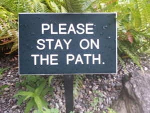 Please stay on the path