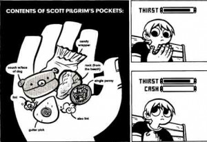 contents of scott pilgrim’s pockets image