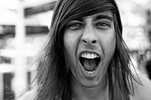 Vic Fuentes of Pierce The Veil on June 26th, 2010 in Mountain View ...