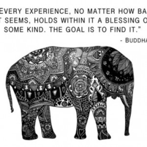 Buddha Quote with Henna Elephant Art Print by Madeline Margar... More