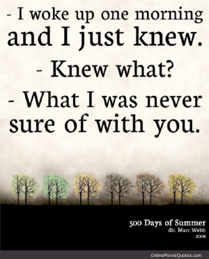 Quote from a scene in the popular 2009 movie 500 Days of Summer ...