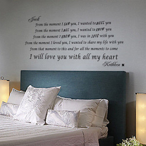 LOVE QUOTES Wall Art Decal Stickers WHEN I SAW YOU For Sale - New and ...