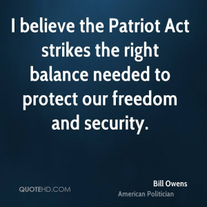 ... strikes the right balance needed to protect our freedom and security