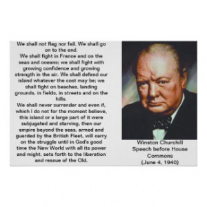 Winston Churchill Quote Poster