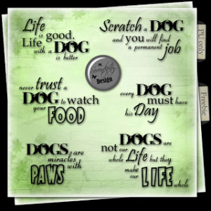 Freebie Wordart: Dog Quotes