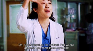 gif quotes TV Grey's Anatomy Cristina Yang Sandra Oh grey's