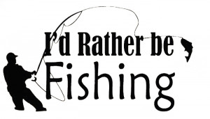 Wall Sticker Decal Quote Vinyl Rather be Fishing Art Wall Quote Decal ...