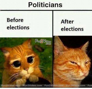... and after election. This funny politician picture will make you smile