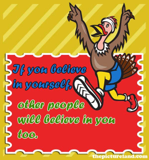 Funny Turkey Picture With Inspirational Sayings