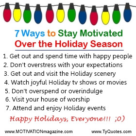 Howard Quote on Holiday Blues, How to Stay Motivated Over the Holidays ...