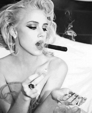 Cigar sexy girl Smoking