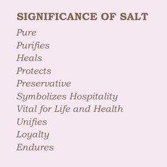 The significance of salt in witchcraft and Wicca thing magick, wicca ...