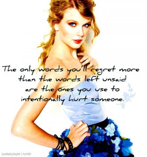 Taylor Swift quote speak now