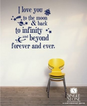 To the moon and back - wall decals