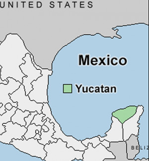 Merida Mexico Yucatan Peninsula Map