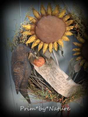 ... Primitive, Primitive Wreaths, Sunflowers Wreaths, Fall Primitive
