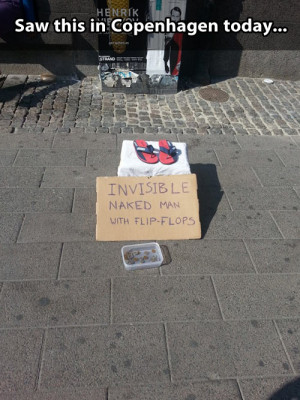 Invisible homeless man…