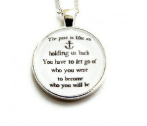 Nautical Anchor Carrie Bradshaw Quote Necklace - product image