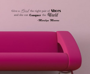 Marilyn Monroe wall decal - Shoes quote