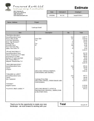 estimate quote template The website is no longer live, but I'm still ...