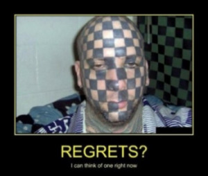 The dictionary definition of regret is:-