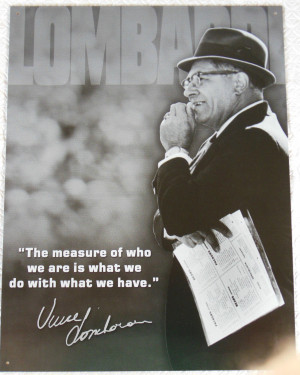 Vince Lombardi Sports Quote Measure of a Man Vintage Advertising Tin ...