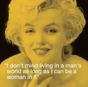 Cute girly quote by Marilyn Monroe.