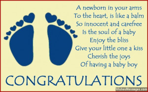 Cute quote for new baby greeting