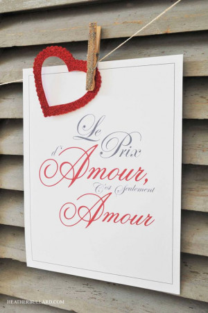 French Love Quote {free printable} ~ A romantic French love quote ...