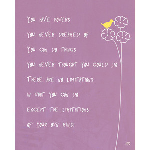 Positive inspirational purple art print , Motivational quote room ...