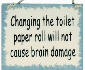 Changing the Toilet Paper Roll...